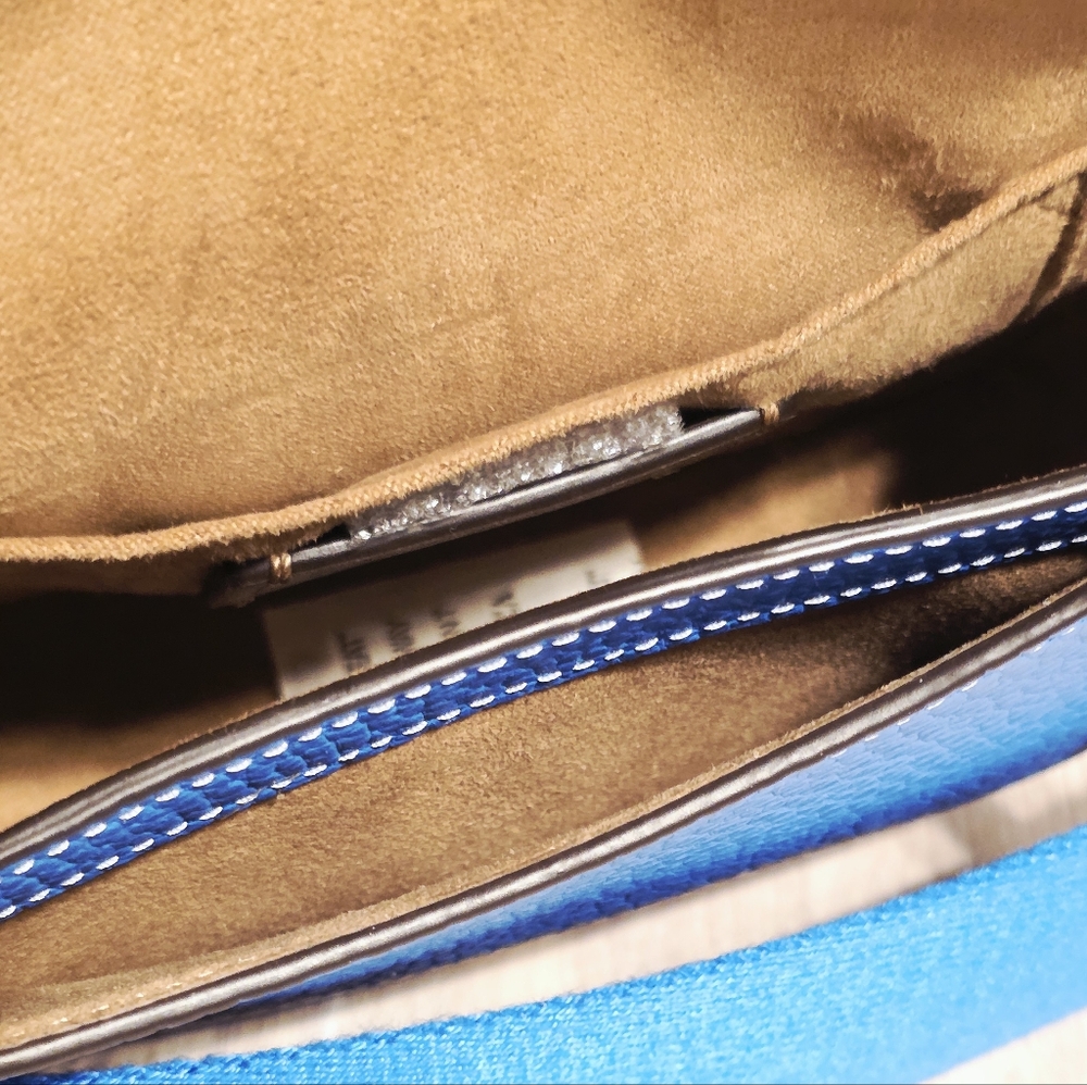Coach Amelia 6.5" Small Saddle Bag Bright Blue CP001 Leather Limited Edition 💙 - Picture 14 of 16